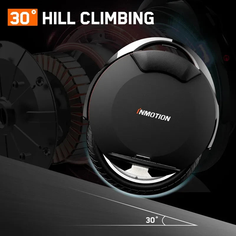 Original INMOTION V8S Electric Unicycle 35km/h Speed 70KM Range 72V 728Wh Battery 1000W Motor Smart  EUC Wheel