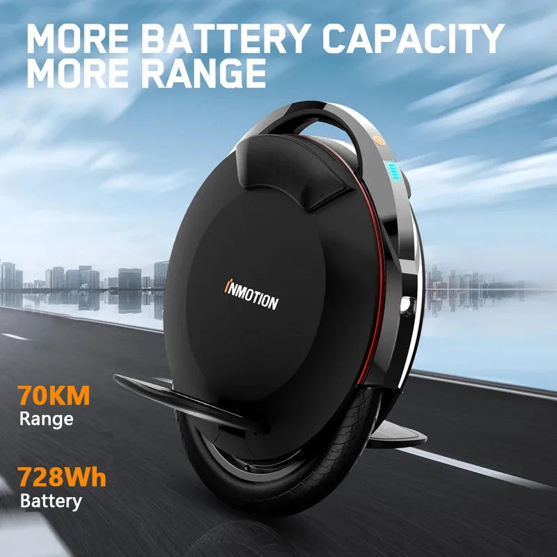 Original INMOTION V8S Electric Unicycle 35km/h Speed 70KM Range 72V 728Wh Battery 1000W Motor Smart  EUC Wheel