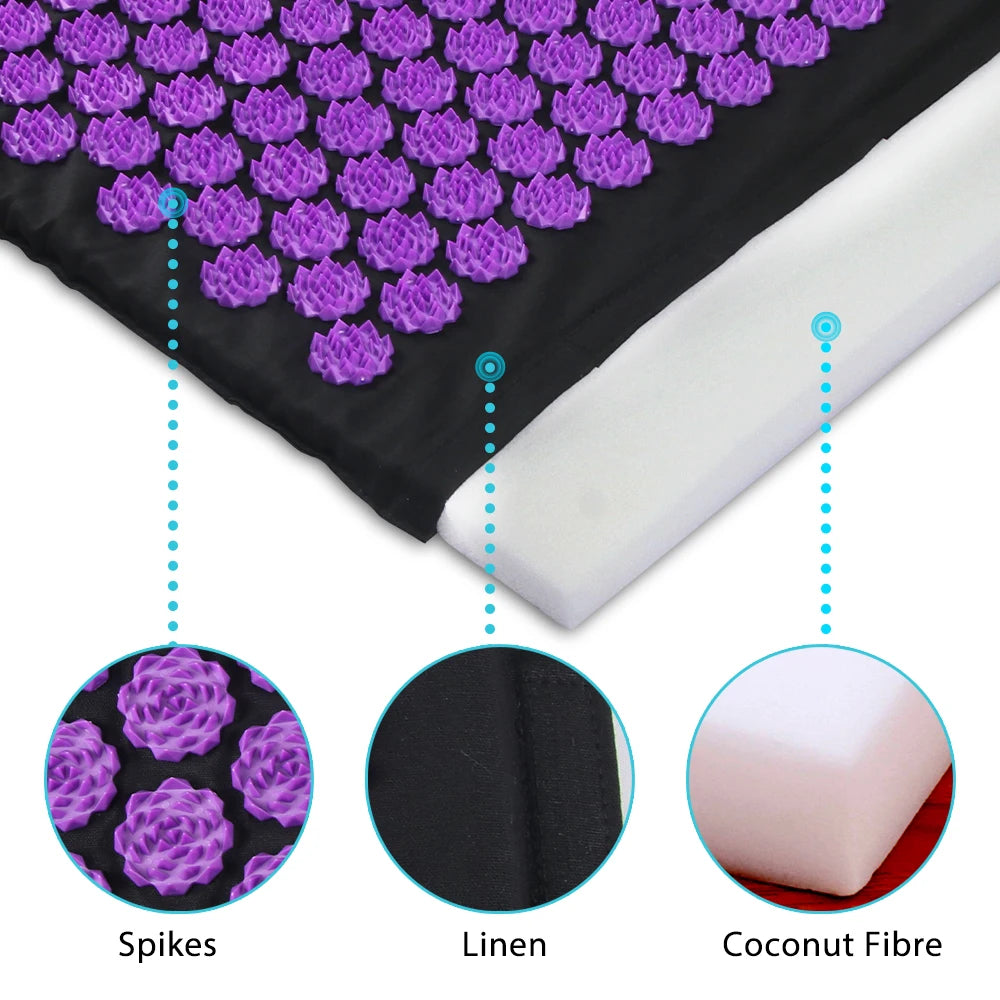 Acupressure Mat & Pillow Set | Tension Relief & Cortisol Reset for Better Sleep