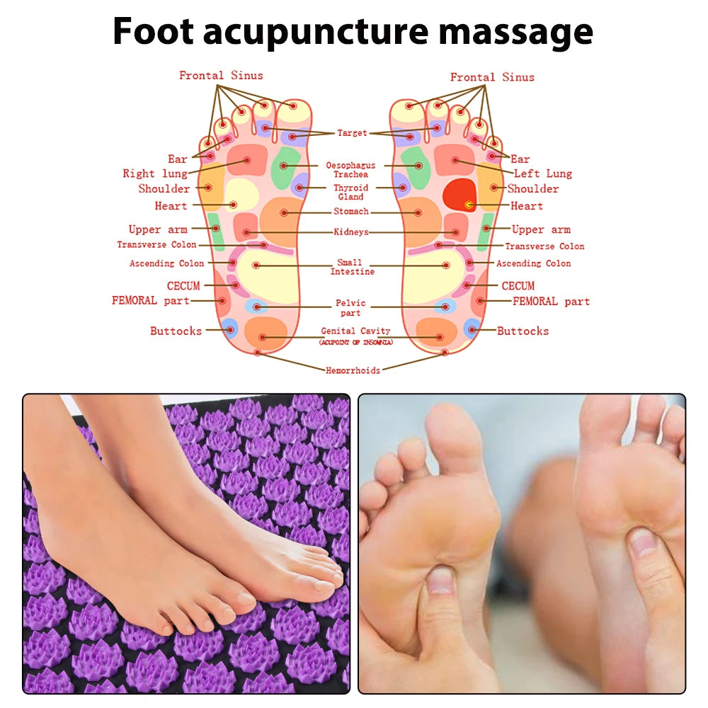 Acupressure Mat & Pillow Set | Tension Relief & Cortisol Reset for Better Sleep