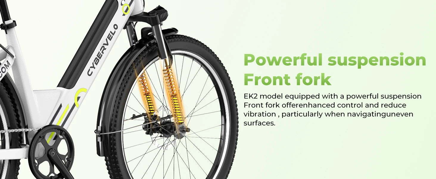 Cybervelo EK7 1000W Electric Bike | Shimano 7-Speed | 80+ Mile Range