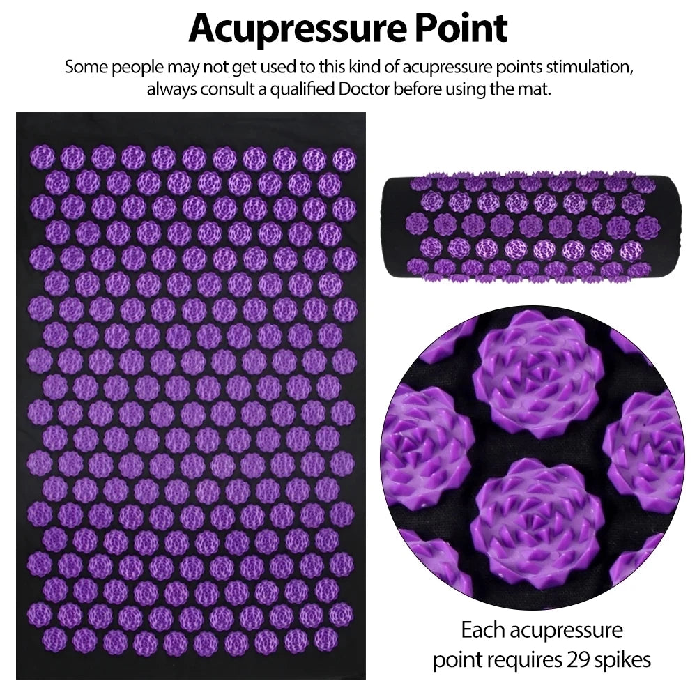 Acupressure Mat & Pillow Set | Tension Relief & Cortisol Reset for Better Sleep