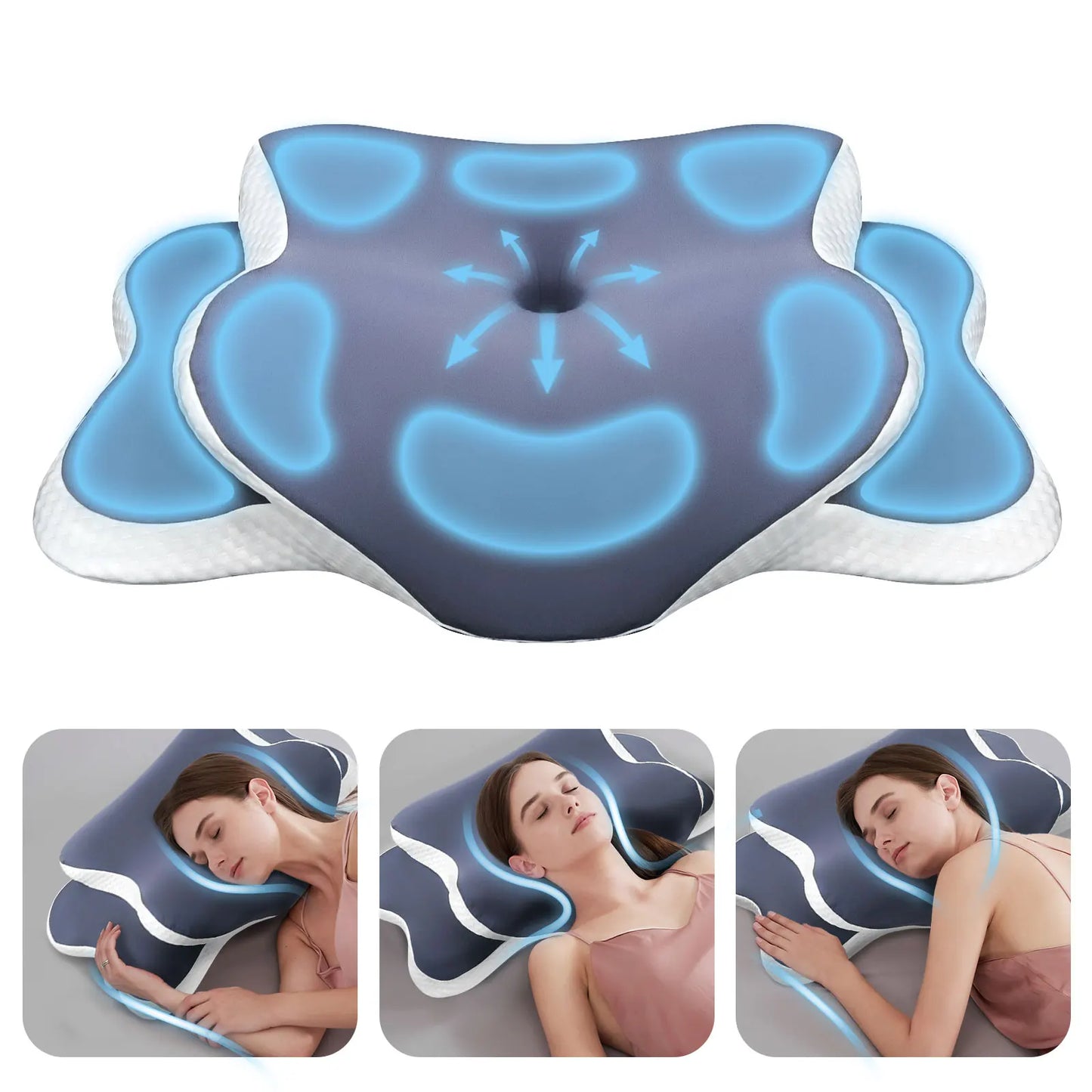 Orthopedic Cervical Memory Foam Pillow | Neck Pain Relief for Side & Back Sleepers