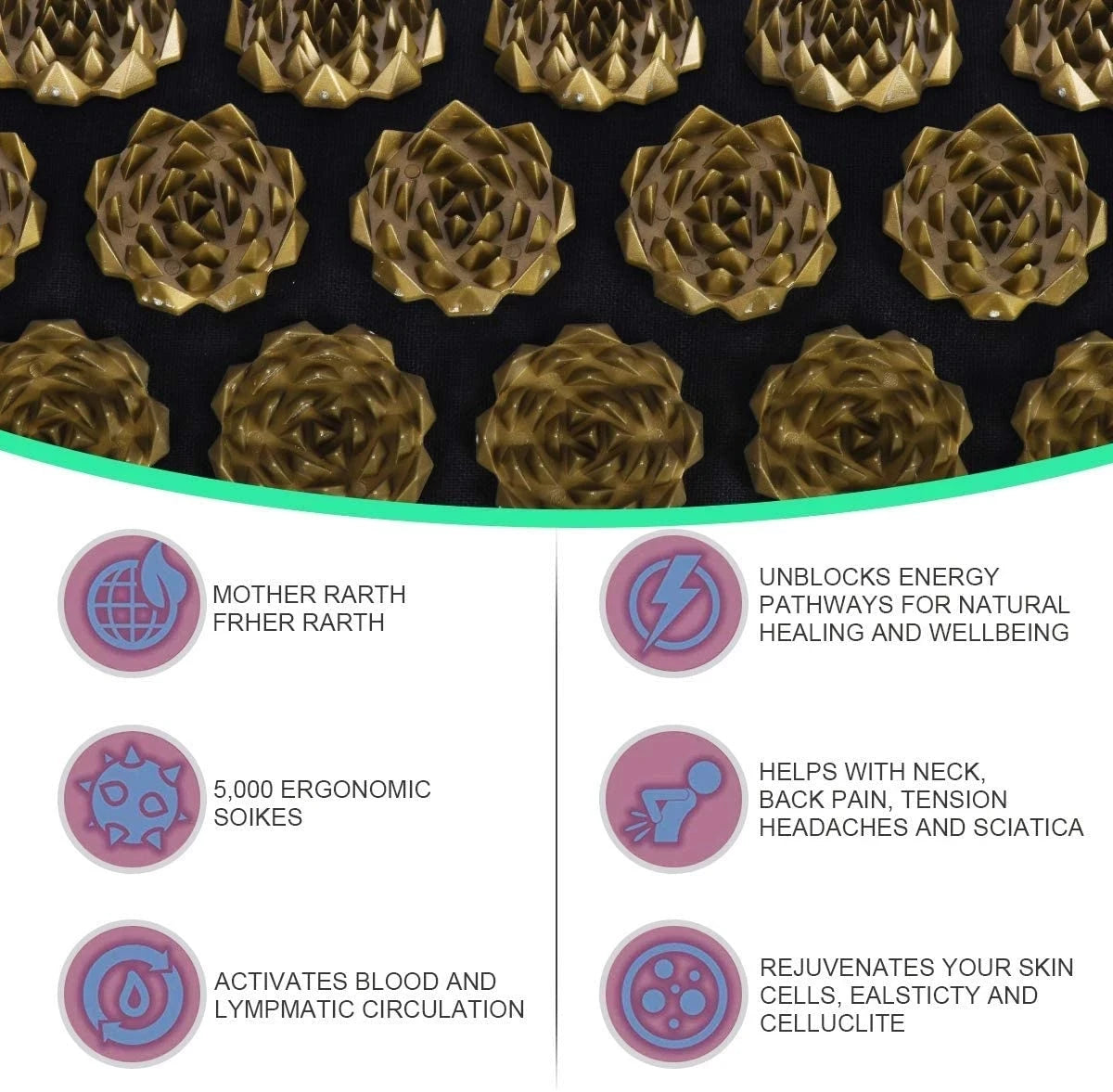 Acupressure Mat & Pillow Set | Tension Relief & Cortisol Reset for Better Sleep