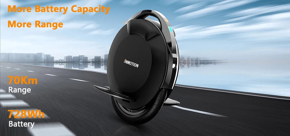 Original INMOTION V8S Electric Unicycle 35km/h Speed 70KM Range 72V 728Wh Battery 1000W Motor Smart  EUC Wheel
