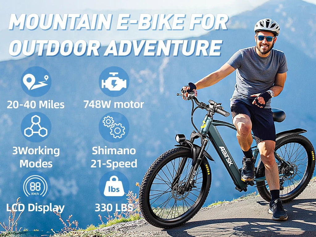 Aairsk GT900 400W Fat Tire Electric Mountain Bike | 36V 13Ah | 24" Off - Road Ebike - Cree8 Peace - Electric Bike_Aairsk GT900 400W Fat Tire Electric Mountain Bike | 36V 13Ah | 24" Off - Road Ebike - electric bike