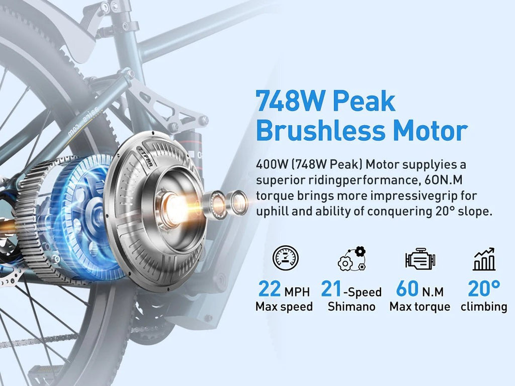 Aairsk GT900 400W Fat Tire Electric Mountain Bike | 36V 13Ah | 24" Off - Road Ebike - Cree8 Peace - Electric Bike_Aairsk GT900 400W Fat Tire Electric Mountain Bike | 36V 13Ah | 24" Off - Road Ebike - electric bike