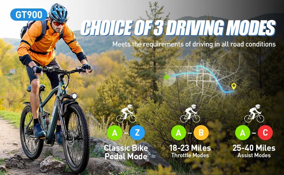 Aairsk GT900 400W Fat Tire Electric Mountain Bike | 36V 13Ah | 24" Off - Road Ebike - Cree8 Peace - Electric Bike_Aairsk GT900 400W Fat Tire Electric Mountain Bike | 36V 13Ah | 24" Off - Road Ebike - electric bike