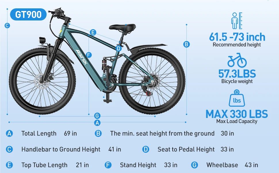 Aairsk GT900 400W Fat Tire Electric Mountain Bike | 36V 13Ah | 24" Off - Road Ebike - Cree8 Peace - Electric Bike_Aairsk GT900 400W Fat Tire Electric Mountain Bike | 36V 13Ah | 24" Off - Road Ebike - electric bike