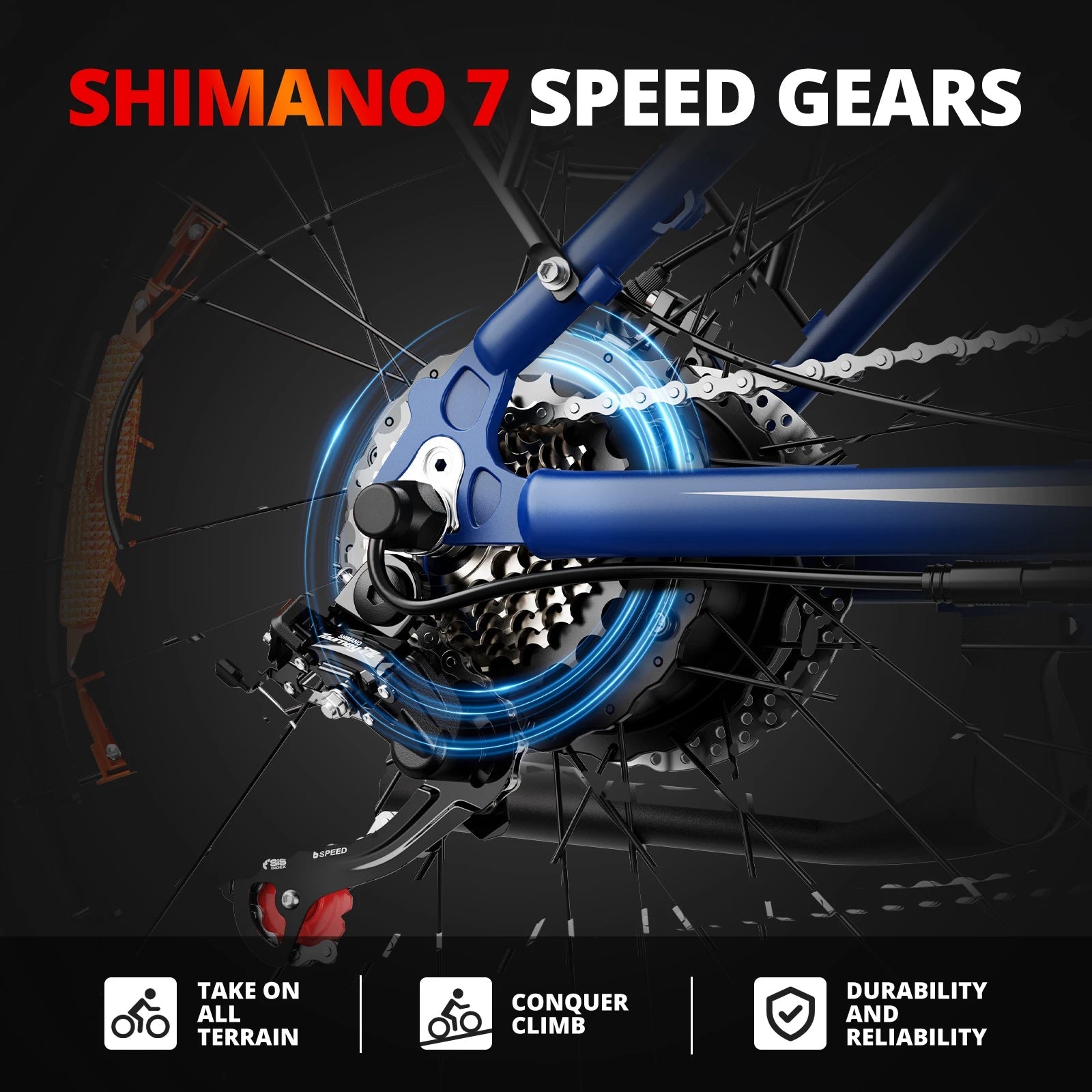 AMYET EB26 1500W Fat Tire Electric Bike | 720Wh | 28 MPH | Mountain Dirt Ebike - Cree8 Peace - Electric Bike_AMYET EB26 1500W Fat Tire Electric Bike | 720Wh | 28 MPH | Mountain Dirt Ebike - 1500W ebike