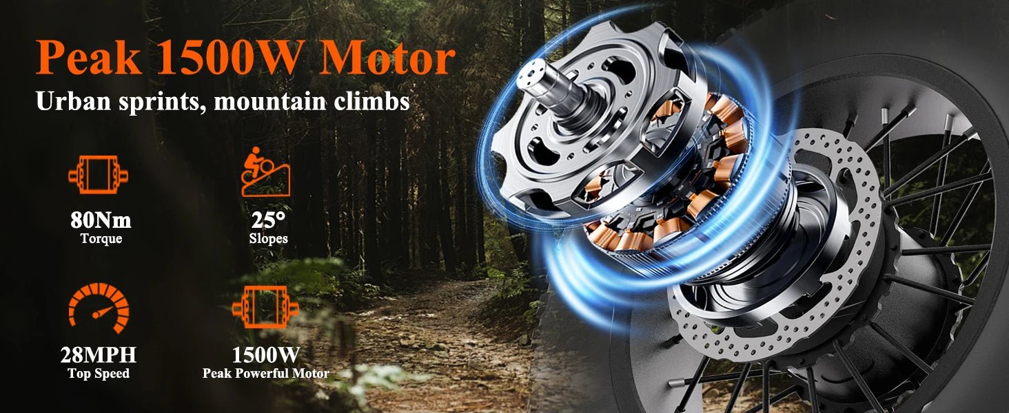 Bodywel M16 1500W All - Terrain Electric Bike | 48V 15Ah | Urban & Mountain Off - Road Ebike - Cree8 Peace - Electric Bike_Bodywel M16 1500W All - Terrain Electric Bike | 48V 15Ah | Urban & Mountain Off - Road Ebike - 1500W ebike