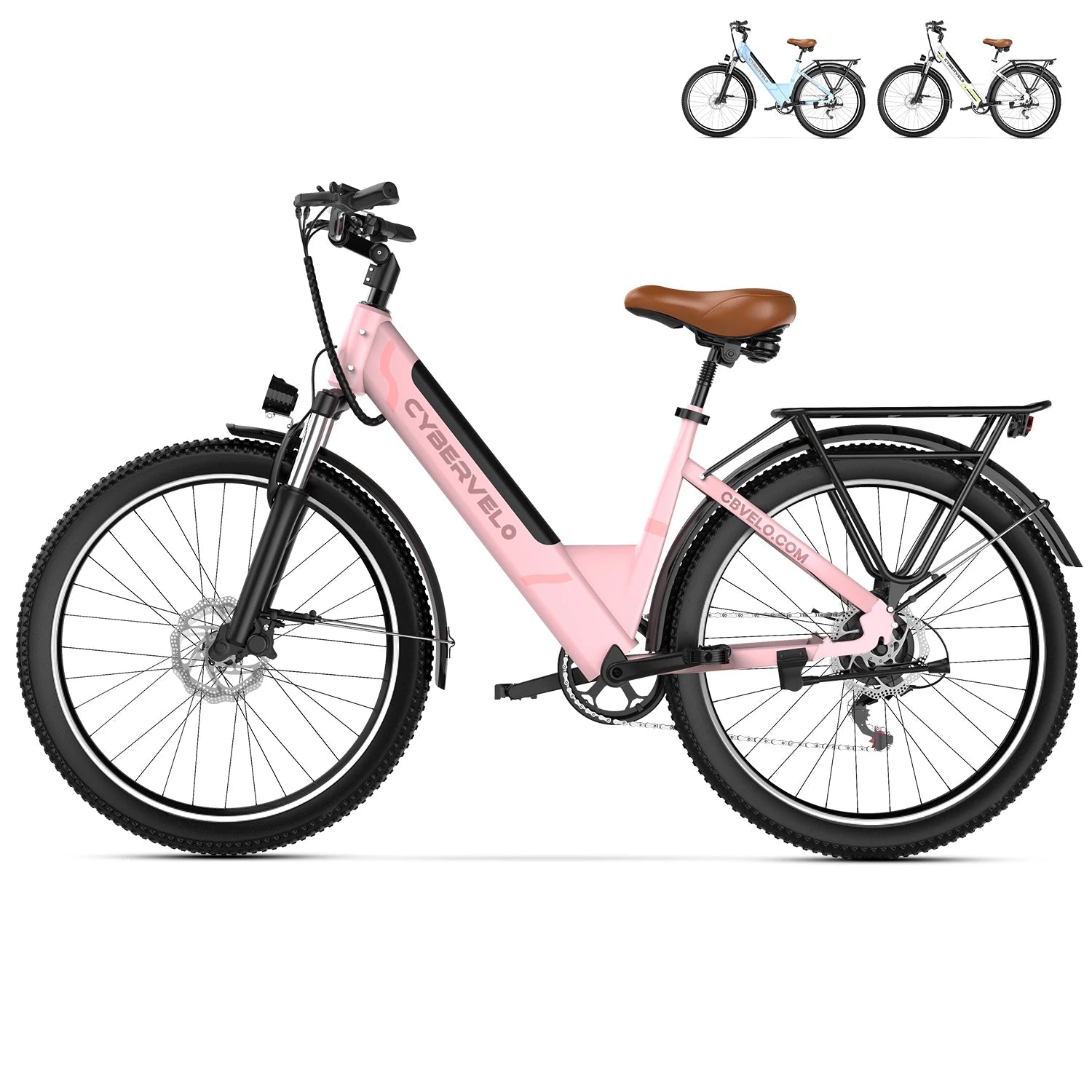 Cybervelo EK2 1000W Step - Thru Electric Bike | 26" | 80 - Mile City Commuter Ebike - Cree8 Peace - Electric Bike_Cybervelo EK2 1000W Step - Thru Electric Bike | 26" | 80 - Mile City Commuter Ebike - 1000W ebike