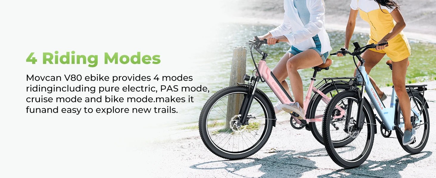 Cybervelo EK2 1000W Step - Thru Electric Bike | 26" | 80 - Mile City Commuter Ebike - Cree8 Peace - Electric Bike_Cybervelo EK2 1000W Step - Thru Electric Bike | 26" | 80 - Mile City Commuter Ebike - 1000W ebike