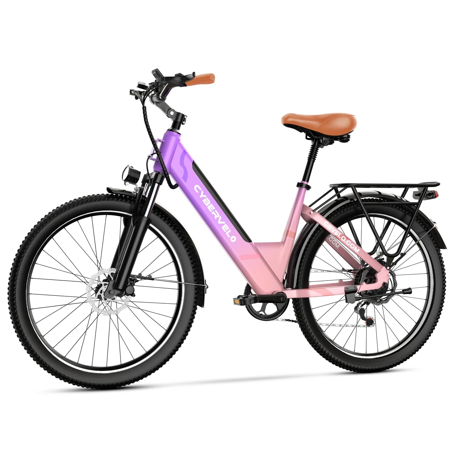 Cybervelo EK2 1000W Step - Thru Electric Bike | 26" | 80 - Mile City Commuter Ebike - Cree8 Peace - Electric Bike_Cybervelo EK2 1000W Step - Thru Electric Bike | 26" | 80 - Mile City Commuter Ebike - 1000W ebike