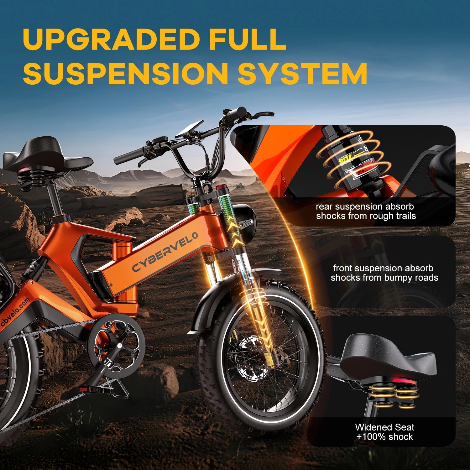 Cybervelo EK6 2000W Foldable Fat Tire Electric Bike | 35+ MPH | 100+ Mile Range - Cree8 Peace - Electric Bike_Cybervelo EK6 2000W Foldable Fat Tire Electric Bike | 35+ MPH | 100+ Mile Range - 2000W ebike