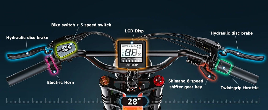 Cybervelo EK6 2000W Foldable Fat Tire Electric Bike | 35+ MPH | 100+ Mile Range - Cree8 Peace - Electric Bike_Cybervelo EK6 2000W Foldable Fat Tire Electric Bike | 35+ MPH | 100+ Mile Range - 2000W ebike