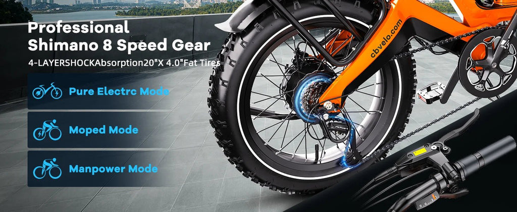 Cybervelo EK6 2000W Foldable Fat Tire Electric Bike | 35+ MPH | 100+ Mile Range - Cree8 Peace - Electric Bike_Cybervelo EK6 2000W Foldable Fat Tire Electric Bike | 35+ MPH | 100+ Mile Range - 2000W ebike
