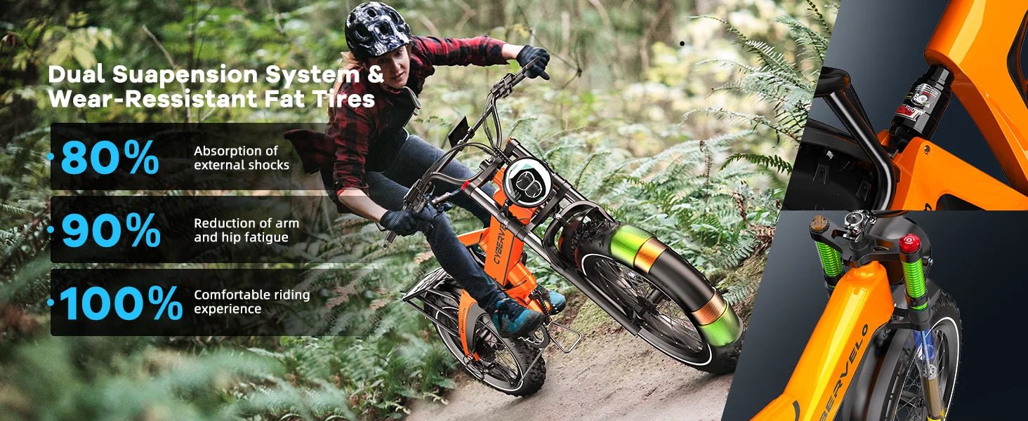 Cybervelo EK6 2000W Foldable Fat Tire Electric Bike | 35+ MPH | 100+ Mile Range - Cree8 Peace - Electric Bike_Cybervelo EK6 2000W Foldable Fat Tire Electric Bike | 35+ MPH | 100+ Mile Range - 2000W ebike