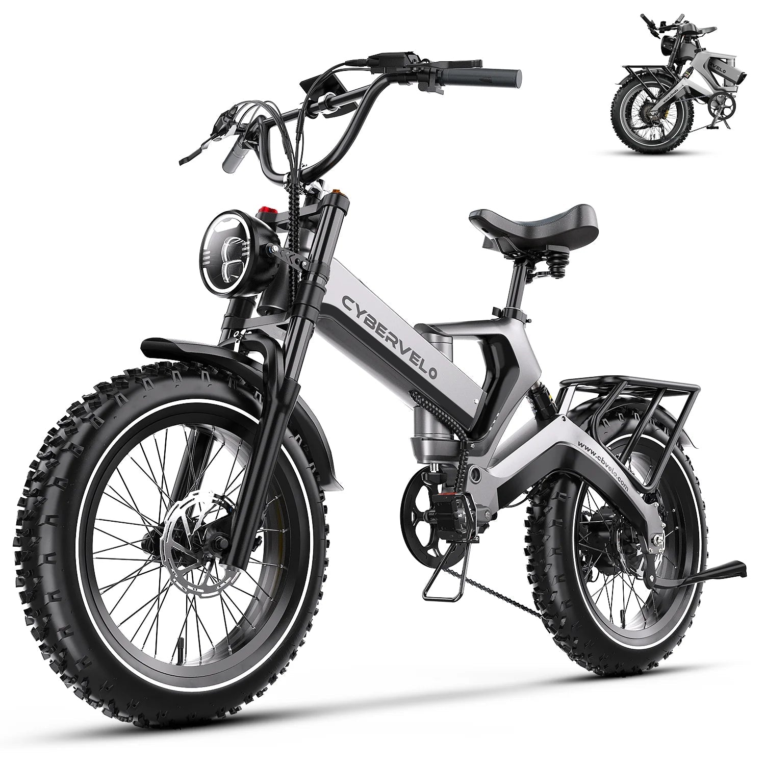 Cybervelo EK6 2000W Foldable Fat Tire Electric Bike | 35+ MPH | 100+ Mile Range - Cree8 Peace - Electric Bike_Cybervelo EK6 2000W Foldable Fat Tire Electric Bike | 35+ MPH | 100+ Mile Range - 2000W ebike