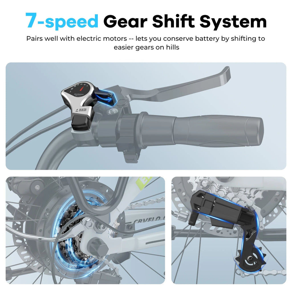 Cybervelo EK7 1000W Electric Bike | Shimano 7 - Speed | 80+ Mile Range - Cree8 Peace - Electric Bike_Cybervelo EK7 1000W Electric Bike | Shimano 7 - Speed | 80+ Mile Range - 1000W ebike