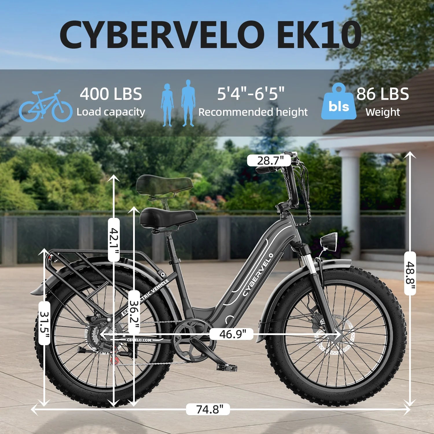 Cybervelo EK7 1000W Electric Bike | Shimano 7 - Speed | 80+ Mile Range - Cree8 Peace - Electric Bike_Cybervelo EK7 1000W Electric Bike | Shimano 7 - Speed | 80+ Mile Range - 1000W ebike