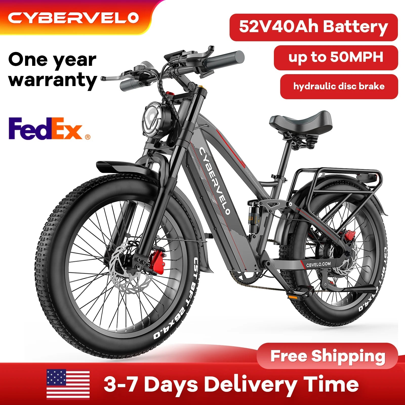 Cybervelo EK9 5000W Fat Tire Electric Bike | 100 - Mile Range | Off - Road Ebike - Cree8 Peace - Electric Bike_Cybervelo EK9 5000W Fat Tire Electric Bike | 100 - Mile Range | Off - Road Ebike - 5000W ebike