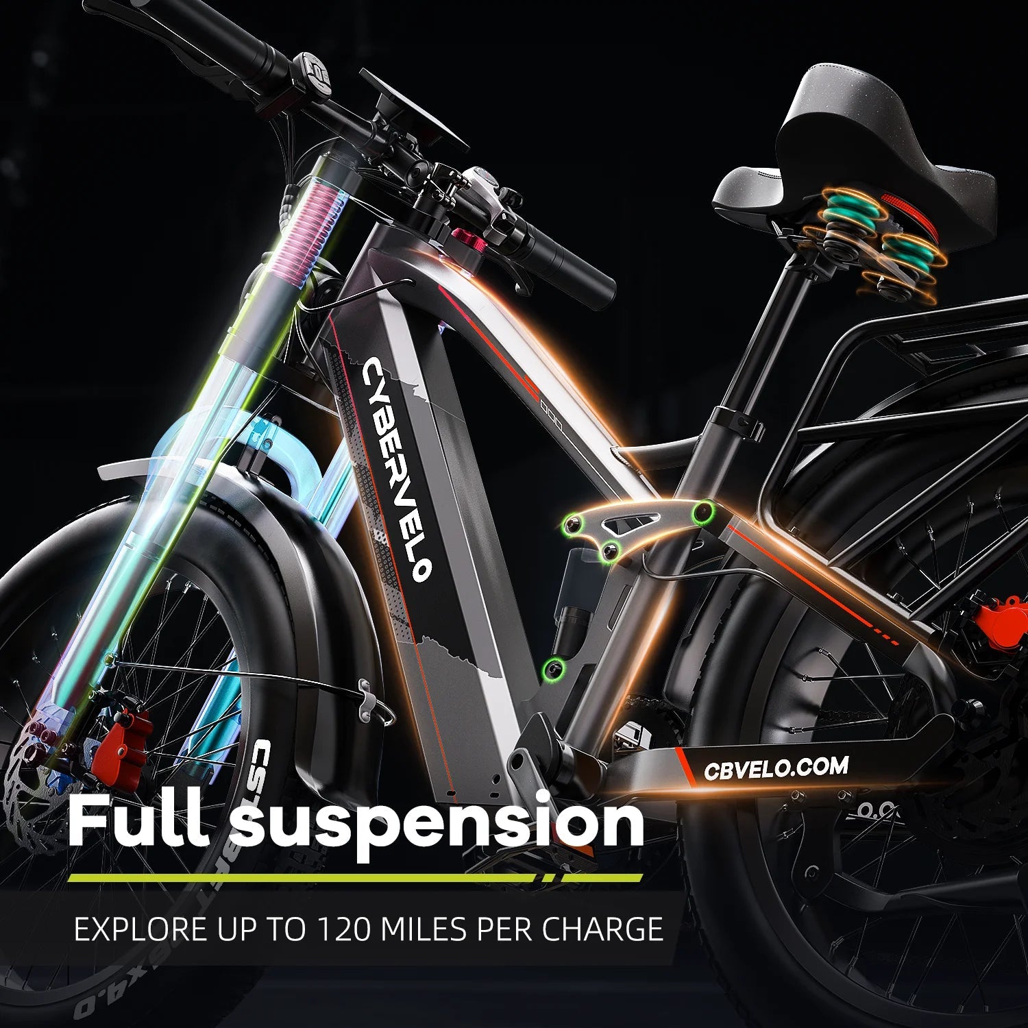 Cybervelo EK9 5000W Fat Tire Electric Bike | 100 - Mile Range | Off - Road Ebike - Cree8 Peace - Electric Bike_Cybervelo EK9 5000W Fat Tire Electric Bike | 100 - Mile Range | Off - Road Ebike - 5000W ebike