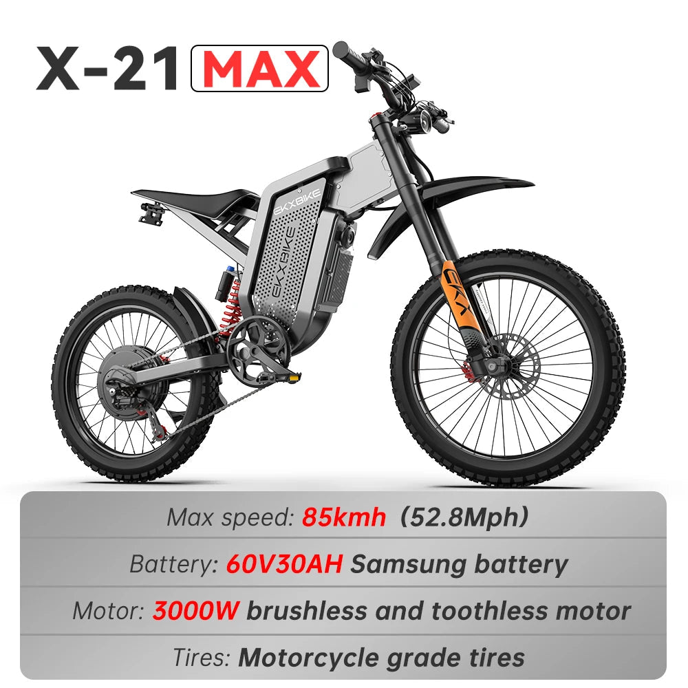 EKX X21 Max Off - Road Electric Bike | 3000W | 60V 30Ah | 53 mph | Cree8 Peace - Cree8 Peace - Electric Bike_EKX X21 Max Off - Road Electric Bike | 3000W | 60V 30Ah | 53 mph | Cree8 Peace - 3000W