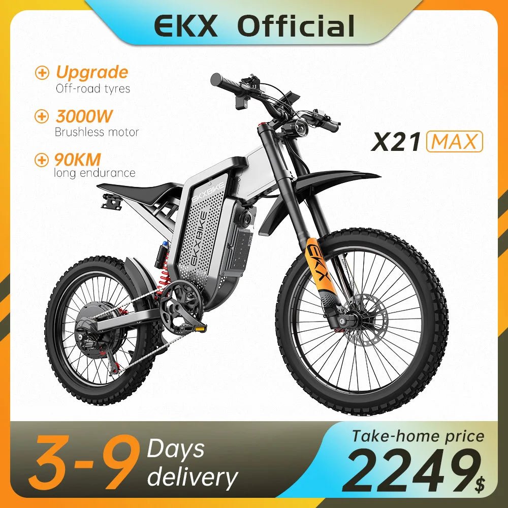 EKX X21 Max Off - Road Electric Bike | 3000W | 60V 30Ah | 53 mph | Cree8 Peace - Cree8 Peace - Electric Bike_EKX X21 Max Off - Road Electric Bike | 3000W | 60V 30Ah | 53 mph | Cree8 Peace - 3000W