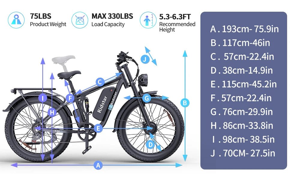Ridstar 2000W Dual Motor Electric Bike | 48V 23Ah | Full Suspension Fat Tire MTB Ebike - Cree8 Peace - Electric Bike_Ridstar 2000W Dual Motor Electric Bike | 48V 23Ah | Full Suspension Fat Tire MTB Ebike - dual motor ebike